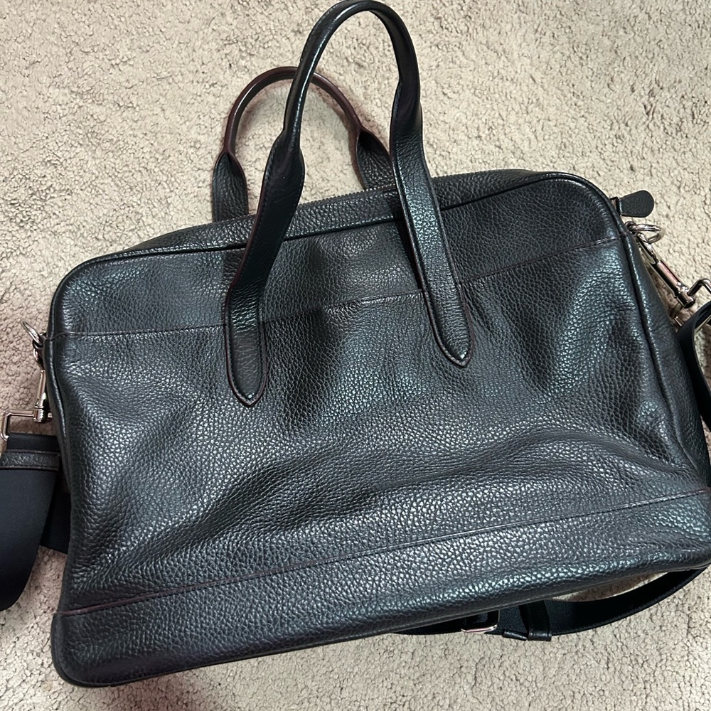 Coach Black Leather Laptop Bag
